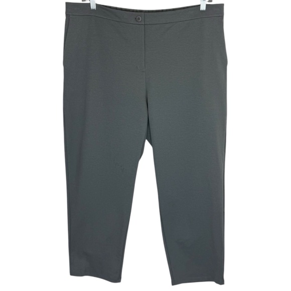 Eileen Fisher Slate Gray Slouchy Ankle Pants Size 1X NWT - Picture 1 of 15